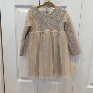 Zara Cream and Beige Formal Kids Dress